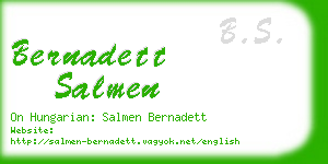 bernadett salmen business card